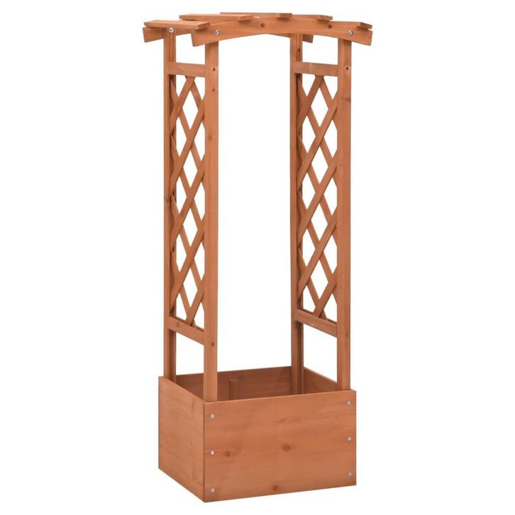 vidaXL Latwerkplantenbak met boog 49x39x117 cm vurenhout, Tuin en Terras, Bloembakken en Plantenbakken, Minder dan 60 cm, Nieuw