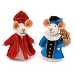 Vilten Sintermuis en  Piet Blauw met Jute Zak  -  18cm NIEUW, Ophalen of Verzenden, Nieuw