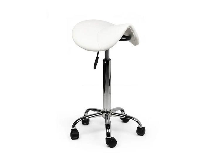 Zadelkruk Wit - Hoge uitvoering, Huis en Inrichting, Krukjes, In hoogte verstelbaar, Nieuw, Kunststof