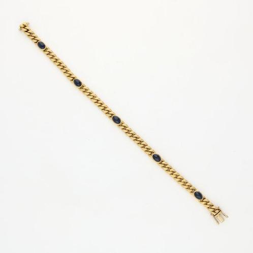 Armband - 18 karaat Geel goud - 3.60ct. tw. Saffier, Sieraden, Tassen en Uiterlijk, Armbanden