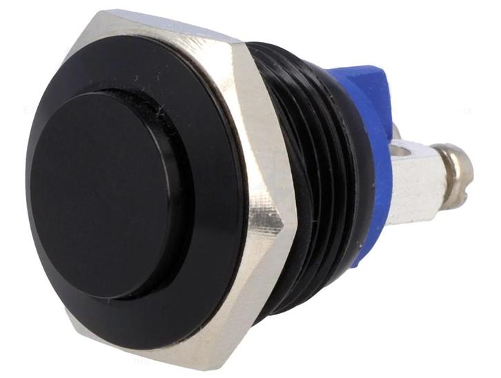 Schakelaar vandalismebestendig - 16mm - IP65 - Zwart rond, Doe-het-zelf en Verbouw, Elektra en Kabels, Schakelaar, Nieuw, Ophalen of Verzenden