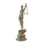 EEN BRONZEN BEELD VAN VROUWE JUSTITIA (Beeldjes - Decoratie), Verzenden