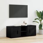 vidaXL TV-kast Zwart Eiken 100 x 31,5 x 35 cm Bewerkt hout, Minder dan 50 cm, Verzenden, Nieuw, Minder dan 100 cm