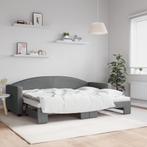 vidaXL Slaapbank met onderschuifbed 80x200 cm stof, Eenpersoons, Verzenden, Nieuw, 80 cm