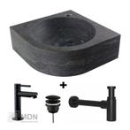 Fontein hardsteen Saniflex Rondo black edition, Doe-het-zelf en Verbouw, Sanitair, Verzenden, Nieuw