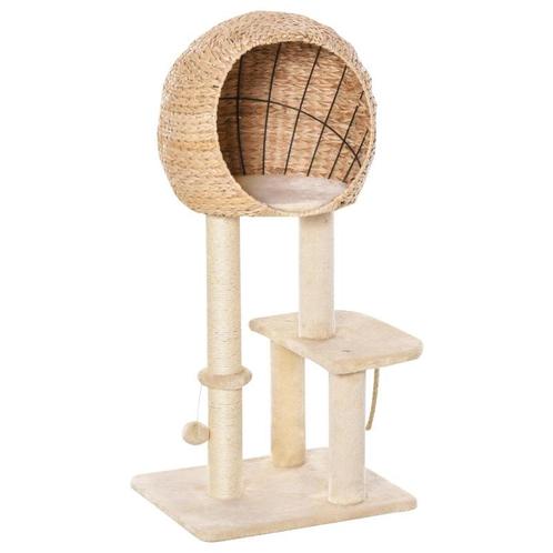 TRUUSK Kattenkrabpaal Kitten Meubel Met Kattenhol Balspeelgo, Dieren en Toebehoren, Katten-accessoires, Nieuw, Verzenden