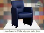 Leren eetkamerstoel Pleasure - Toledo Kobalt (blauw) - Met, Huis en Inrichting, Stoelen, Eigentijds, Modern, Blauw, Nieuw, Leer