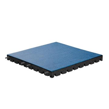 Rubber tegel met pen- en gat verbinding EPDM - Blauw - 50x50 beschikbaar voor biedingen