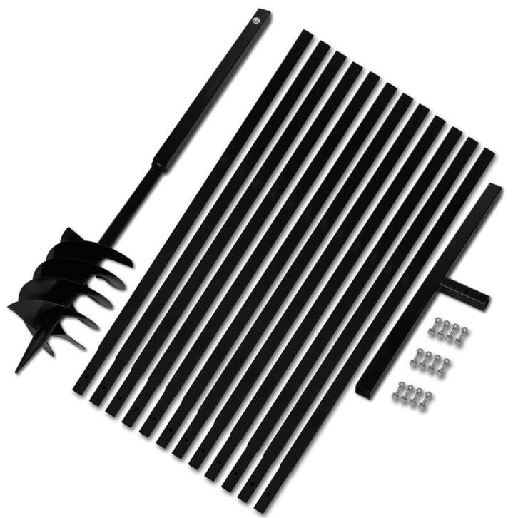 vidaXL Grondboor met handvat 180 mm en verlengstukken 13 m, Tuin en Terras, Hand-tuingereedschap, Nieuw, Verzenden