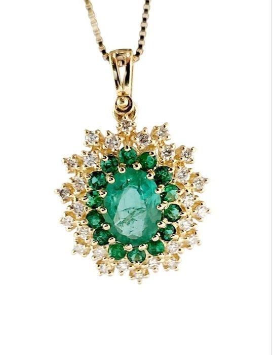 Ketting met hanger - 18 karaat Geel goud - 3.22ct. tw., Sieraden, Tassen en Uiterlijk, Antieke sieraden