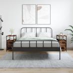 vidaXL Nachtkastjes 2 st 30x60x60 cm bewerkt hout gerookt, Verzenden, Nieuw, 55 tot 70 cm, 45 tot 65 cm