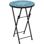 Bijzettafel - Mozaïek Design - Weerbestendig - Blauw, Ophalen of Verzenden, Nieuw