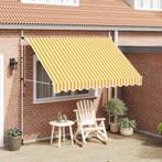 vidaXL Luifel handmatig uittrekbaar 300 cm oranje en witte, Tuin en Terras, Zonneschermen, Verzenden, Nieuw