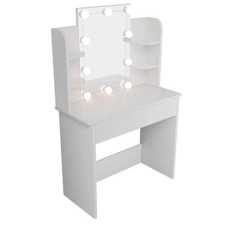 Kaptafel Zoey - Incl. LED - Wit, Huis en Inrichting, Tafels | Kaptafels, Nieuw, Verzenden
