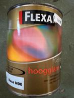 Flexa lak hoogglans - zwart - 1 liter, Doe-het-zelf en Verbouw, Verf, Beits en Lak, Zwart, Nieuw, Ophalen of Verzenden, Lak