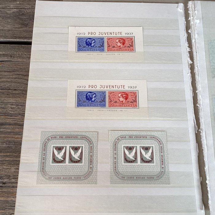 Zwitserland 1936/1963 - Voorraad blokken op albumbladen -, Postzegels en Munten, Postzegels | Europa | Oostenrijk