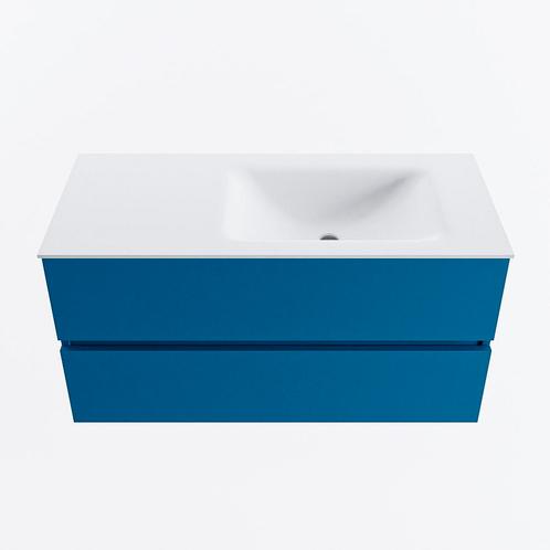 MONDIAZ VICA 100cm badmeubel onderkast Jeans 2 lades., Doe-het-zelf en Verbouw, Sanitair, Bad, Nieuw, Ophalen of Verzenden