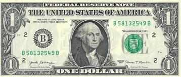 Bankbiljet 1 Dollar USA