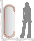 WANDSPIEGEL CHANTAL ROZE FLUWEEL CM 60X7X160, Huis en Inrichting, Woonaccessoires | Spiegels, Ophalen of Verzenden, Nieuw