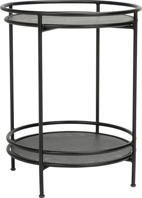Stern Charles Bijzettafel Aluminium/ZilverStern - Zwart, Tuin en Terras, Tuintafels, Ophalen of Verzenden