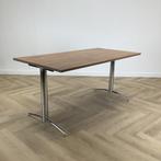 bureau / tafel 160x80 cm, Noten - chroom - Gratis Bezorging, Huis en Inrichting, Ophalen of Verzenden, Gebruikt, Bureau