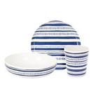 Campingservies | 12-delig (Melamine, Mokken, Borden, Blauw), Verzenden, Nieuw