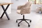 In hoogte verstelbare design bureaustoel EUPHORIA champagne, Ophalen of Verzenden, Nieuw