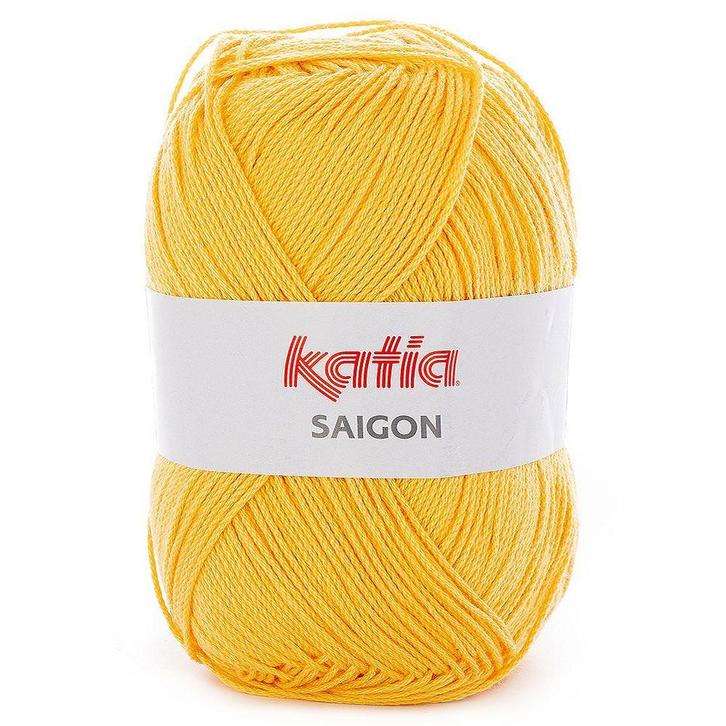 Katia Saigon - 91 geel - Acryl Garen, Hobby en Vrije tijd, Breien en Haken, Ophalen of Verzenden