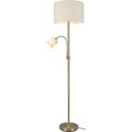 LED Vloerlamp - Trion Hotia - E27 Fitting - Rond - Mat Crème, Ophalen of Verzenden, Nieuw, Metaal