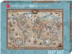 Map Art -Retro World Puzzel (1000 stukjes) | Heye - Puzzels, Hobby en Vrije tijd, Verzenden, Nieuw