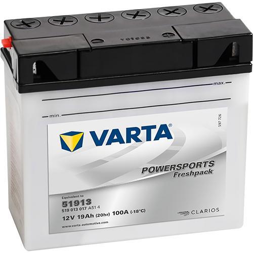Varta Powersports Freshpack 51913 accu | 519 013 017 | 12V, Auto-onderdelen, Accu's en Toebehoren, Ophalen of Verzenden