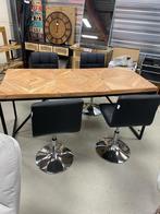 4 eetkamerstoelen Bureaustoel Stoel Kavala kunstleer, Ophalen, Kunststof, Zwart, Nieuw