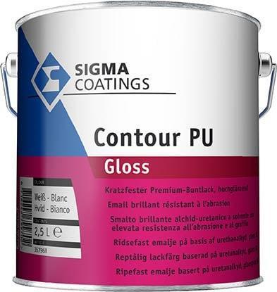 Sigma S2U / Contour PU Gloss - 2,5 liter - WIT, Doe-het-zelf en Verbouw, Verf, Beits en Lak, Nieuw, Verzenden