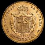 Spanje. Alfonso XII. 25 Pesetas 1877 - Madrid DEM