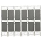 vidaXL Kamerscherm met 6 panelen 210x165 cm stof grijs, Nieuw, Verzenden