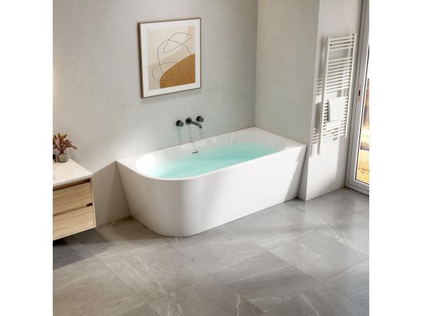 Veiling - Hoekbad - Rechts - 170x78x58Cm Wit, Doe-het-zelf en Verbouw, Sanitair