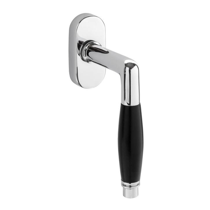 Raamsluiting Deco glanzend nikkel voor draai kiep, Doe-het-zelf en Verbouw, Hang- en Sluitwerk, Schuif of Grendel, Nieuw, Koper of Messing