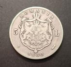 Roemenië. 5 Lei 1880 (Bucarest) Carol I (Zonder