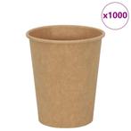 vidaXL Papieren koffiekopjes 1000 st 8oz 200 ml bruin, Huis en Inrichting, Keuken | Servies, Verzenden, Nieuw