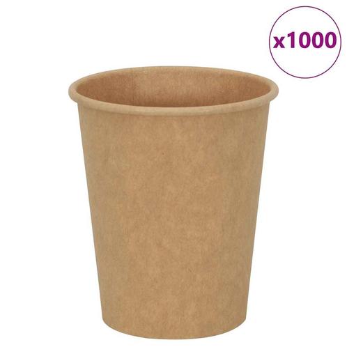 vidaXL Papieren koffiekopjes 1000 st 8oz 200 ml bruin, Huis en Inrichting, Keuken | Servies, Nieuw, Verzenden