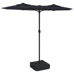 Grote Dubbele Parasol met LED | Tweedekansje | Nu 67% Kor..., Ophalen of Verzenden, Nieuw, 1 tot 2 meter, Stokparasol