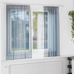 vidaXL Gordijnen voile met roedezakken 2 st koningsblauw, Verzenden, Nieuw, Blauw