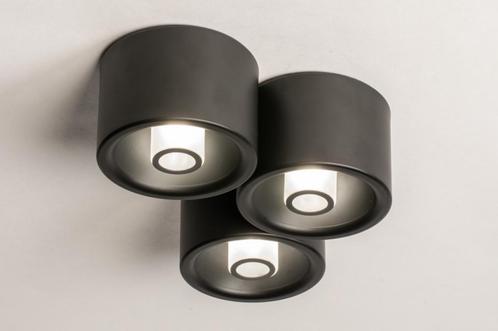 Rietveld Plafondlampen - Zwart - Metaal, Huis en Inrichting, Lampen | Plafondlampen, Verzenden