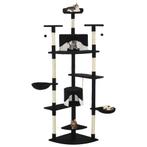 vidaXL Kattenkrabpaal met sisal krabpalen 203 cm zwart en, Verzenden, Nieuw