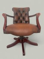 Bureaustoel - Leder, Hout - Stile Chesterfield