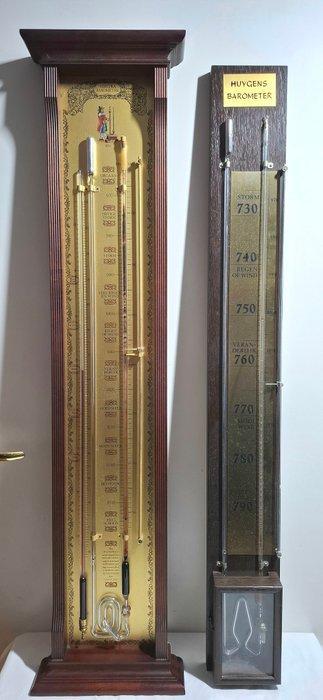 Huygens Contra-barometer (2) - Glas, Hout - thermometer en, Antiek en Kunst, Antiek | Overige Antiek