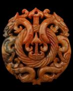 Groot amulet - keizerlijke draken - beschermende koningen -, Antiek en Kunst
