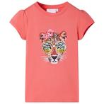 vidaXL Kindershirt 104 koraalkleurig, Verzenden, Nieuw