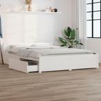 vidaXL Bedframe met lades wit 140x200 cm, Huis en Inrichting, Slaapkamer | Bedden, Verzenden, Wit, 140 cm, 200 cm