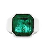 Ring Platina - 13.71ct. tw. Smaragd, Sieraden, Tassen en Uiterlijk, Ringen, Nieuw
